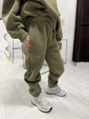 Spodnie OCIEPLANE dla dzieci OLIWKA