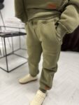Spodnie OCIEPLANE ściągacze dla dzieci OLIWKA