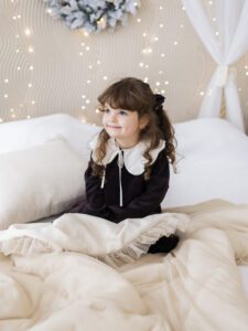 Brokatowa pościel - BEŻOWA