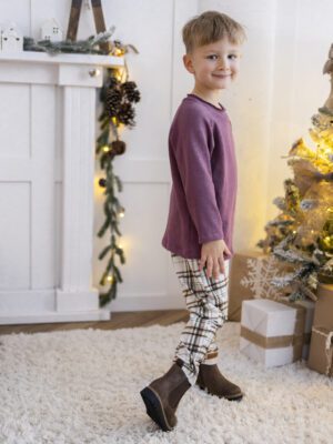 Komplet chłopięcy bluza MROŹNY WRZOS i BAGGY KRATA