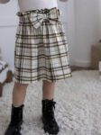 Spódniczka dla dziewczynki KRATA BEŻ