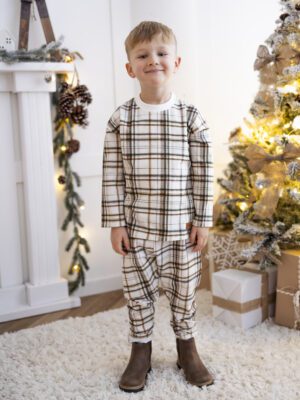 Komplet chłopięcy LONGSLEEVE i baggy KRATA