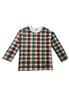 Longsleeve dziecięcy KRATA ZIELEŃ