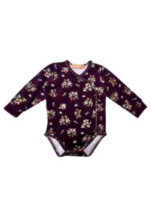 Body niemowlęce kopertowe KWIATY ŚWIĄTECZNE