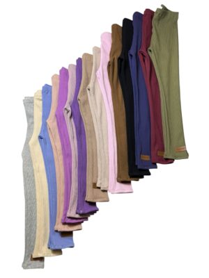 Legginsy dla dzieci z dzianiny prążkowanej