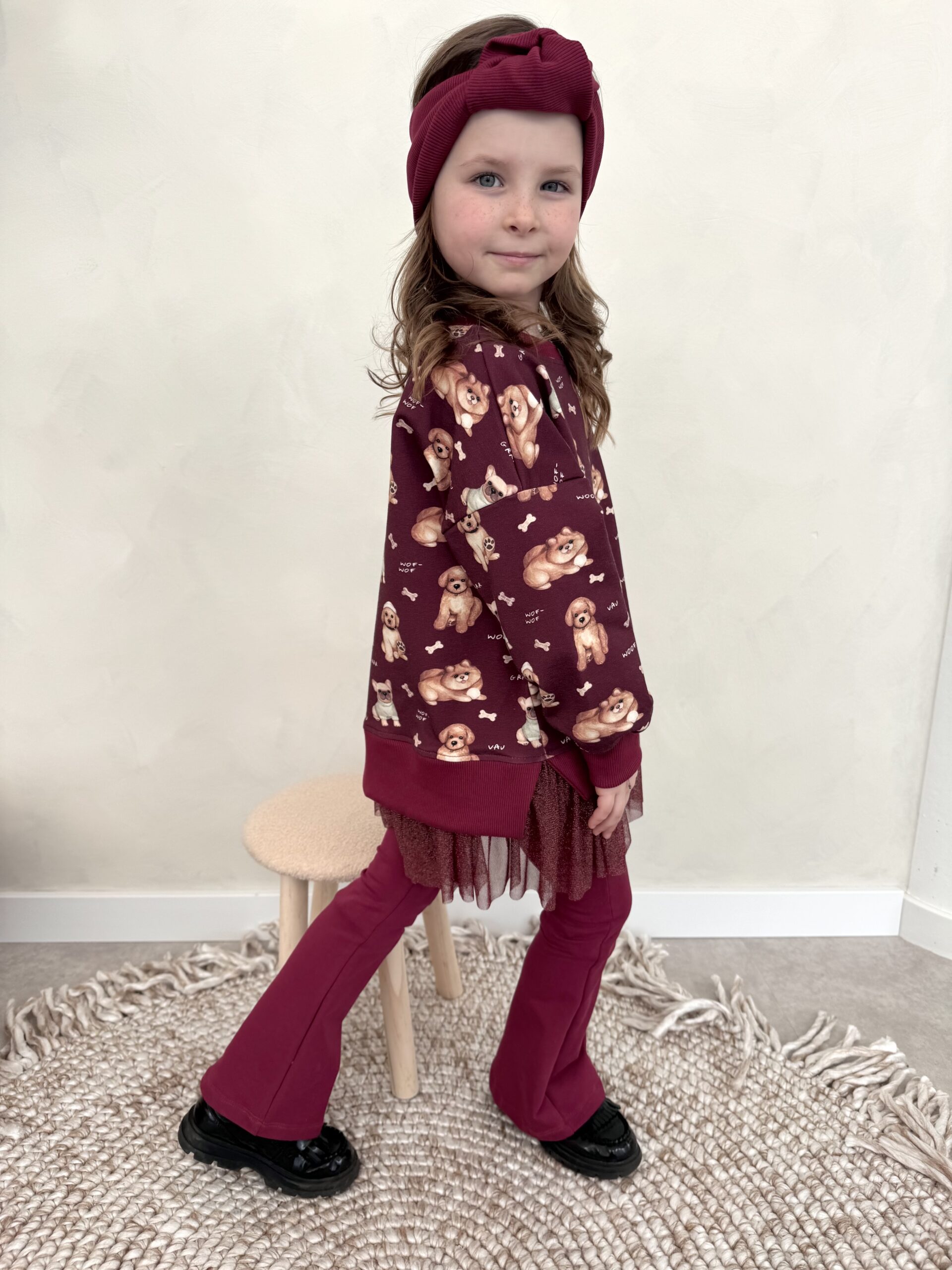 IMG_1436 Zestaw bluza tiul PIESKI bordo i dzwony BORDO