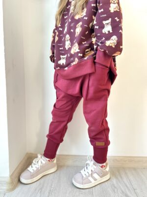 Spodnie chłopięce baggy BORDO
