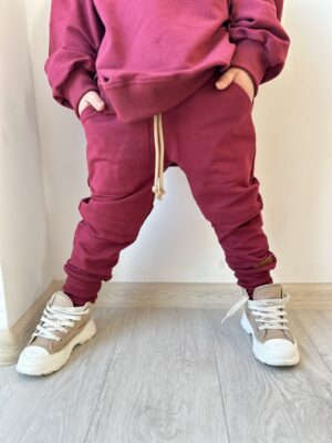 Spodnie chłopięce SLIM BORDO