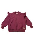 Bluza dziecięca rozpinana BORDO falbanki