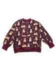 Bluza dziecięca rozpinana PIESKI bordo
