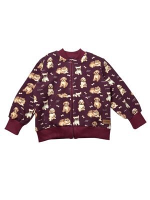 Bluza dziecięca rozpinana PIESKI bordo
