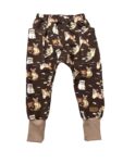 Spodnie chłopięce baggy KOTKI czekolada
