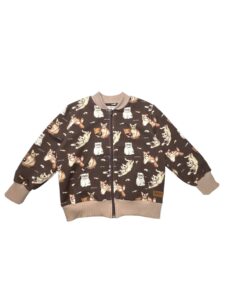 Bluza dziecięca rozpinana KOTKI czekolada