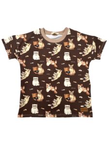 Tshirt dziecięcy KOTKI czekolada