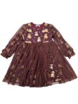 Sukienka dla dziewczynki JAGNA - PIESKI bordo