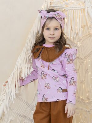 Koszulka dziewczęca z falbankami INDIANKI