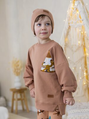 Bluza dziecięca OVERSIZE MOKKA