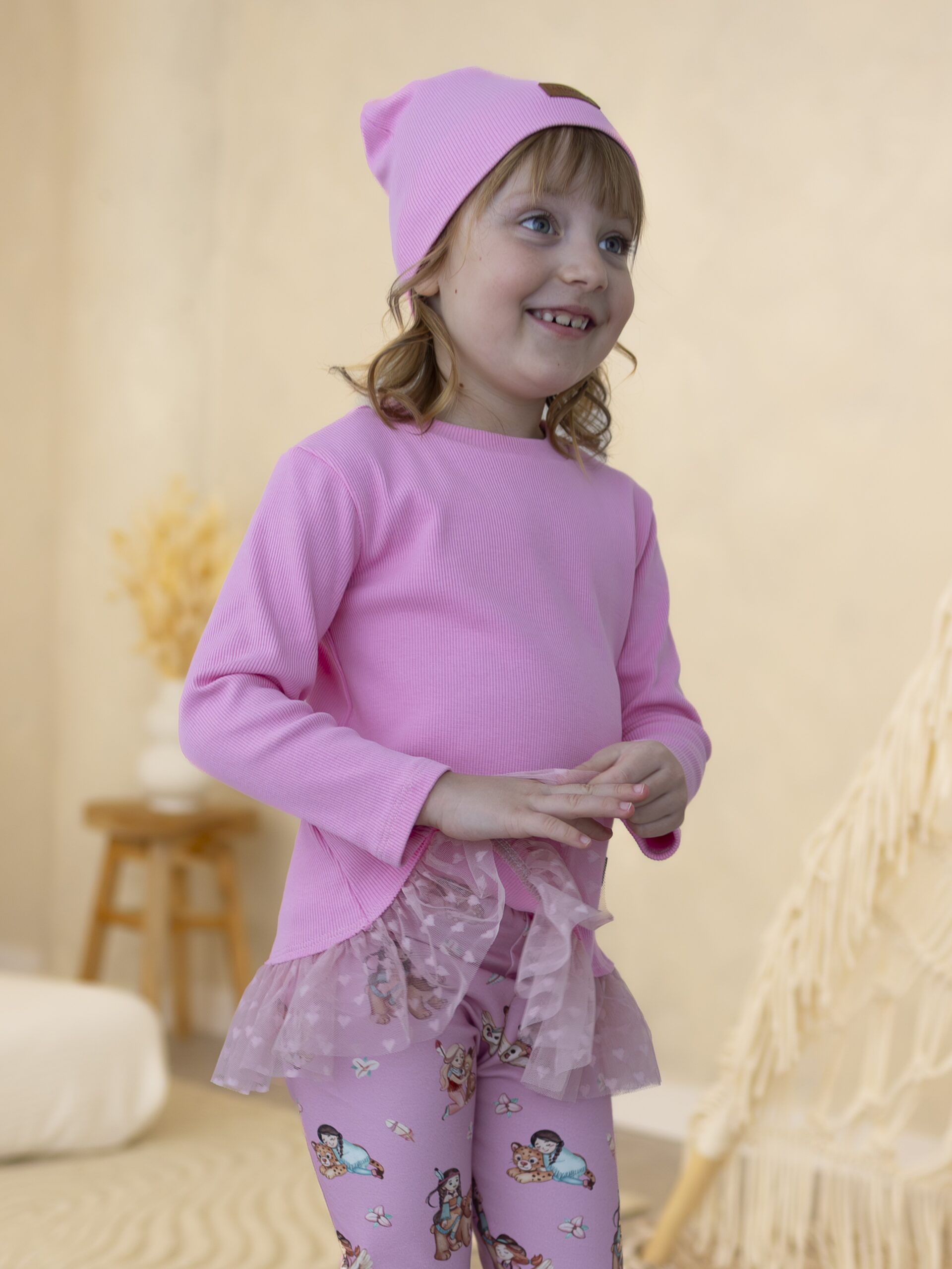 Koszulka z tiulem BABY PINK