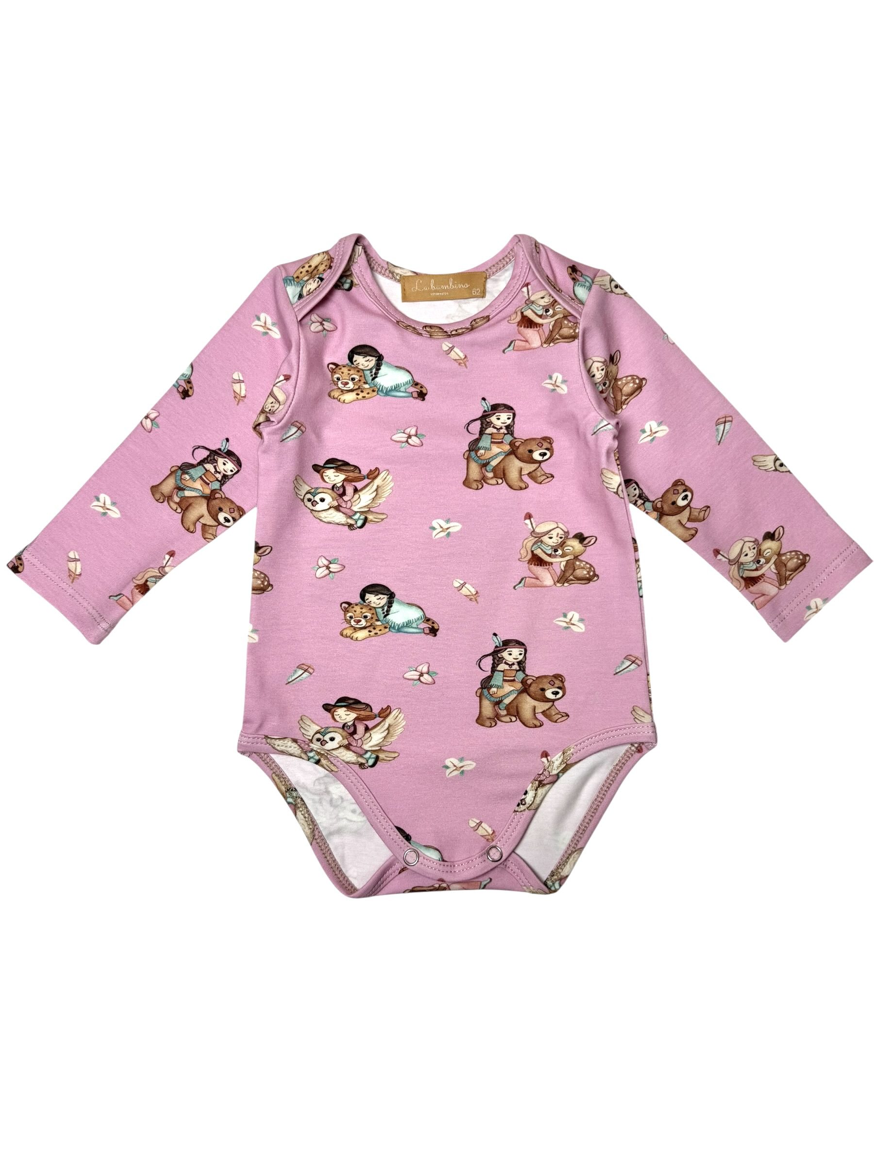 Body niemowlęce z zakładkami INDIANKI