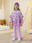 Zestaw bluza falbanka INDIANKI i dzwony BABY PINK