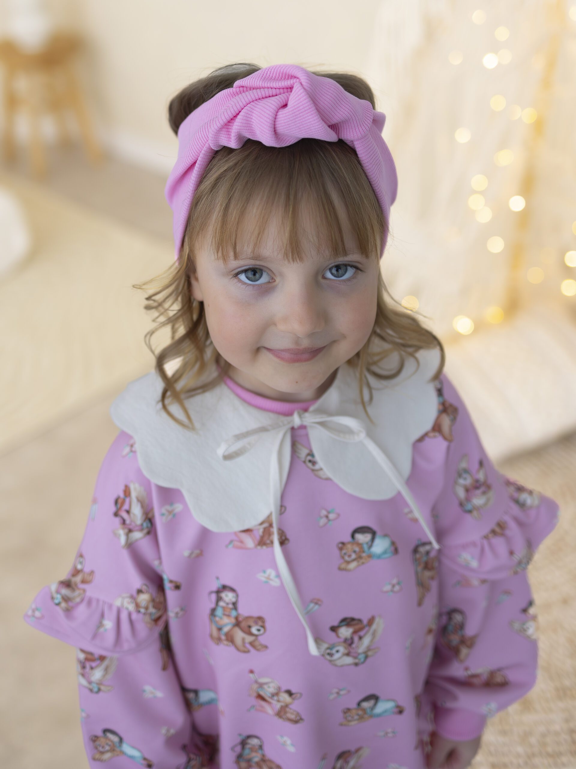 LaBambino2026-wiosna-293 Kołnierzyk dla dziewczynki KWIAT