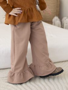 Spodnie dziewczęce BLOOM MOKKA