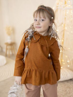 Koszulka dziewczęca BLOOM LEN CYNAMON