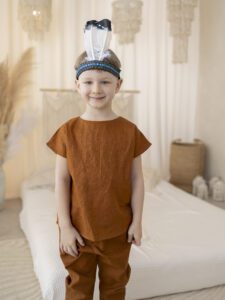 Koszulka dziecięca LEN CYNAMON