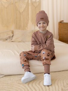 Dres chłopięcy bluza OVERSIZE MOKKA z baggy GEPARD