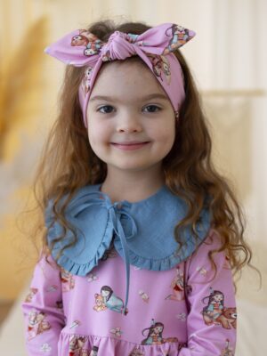 Kołnierzyk dla dziewczynki Z FALBANKAMI MORSKI