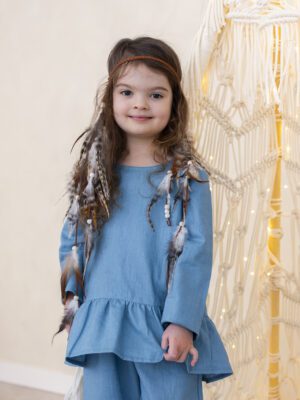 Koszulka dziewczęca BLOOM LEN MORSKI