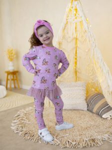 Zestaw koszulka z tiulem z legginsami INDIANKI