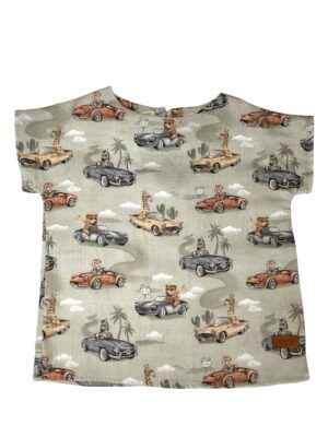 Koszulka dziecięca muślin AUTA