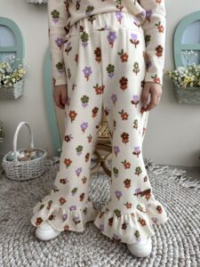 Spodnie dziewczęce BLOOM WAFFEL SPRING