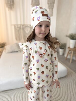 Koszulka dziewczęca z falbankami WAFFEL SPRING