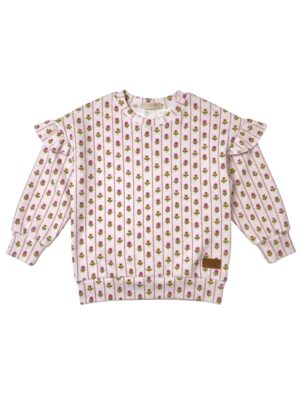 Bluza dziewczęca PRĄŻEK ROSE falbanki