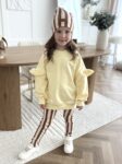 Zestaw bluza falbanka MASEŁKO i legginsy PASKI