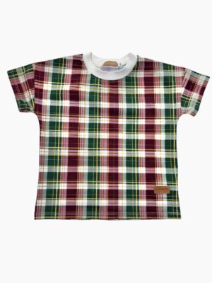 TSHIRT dziecięcy KRATA ZIELEŃ